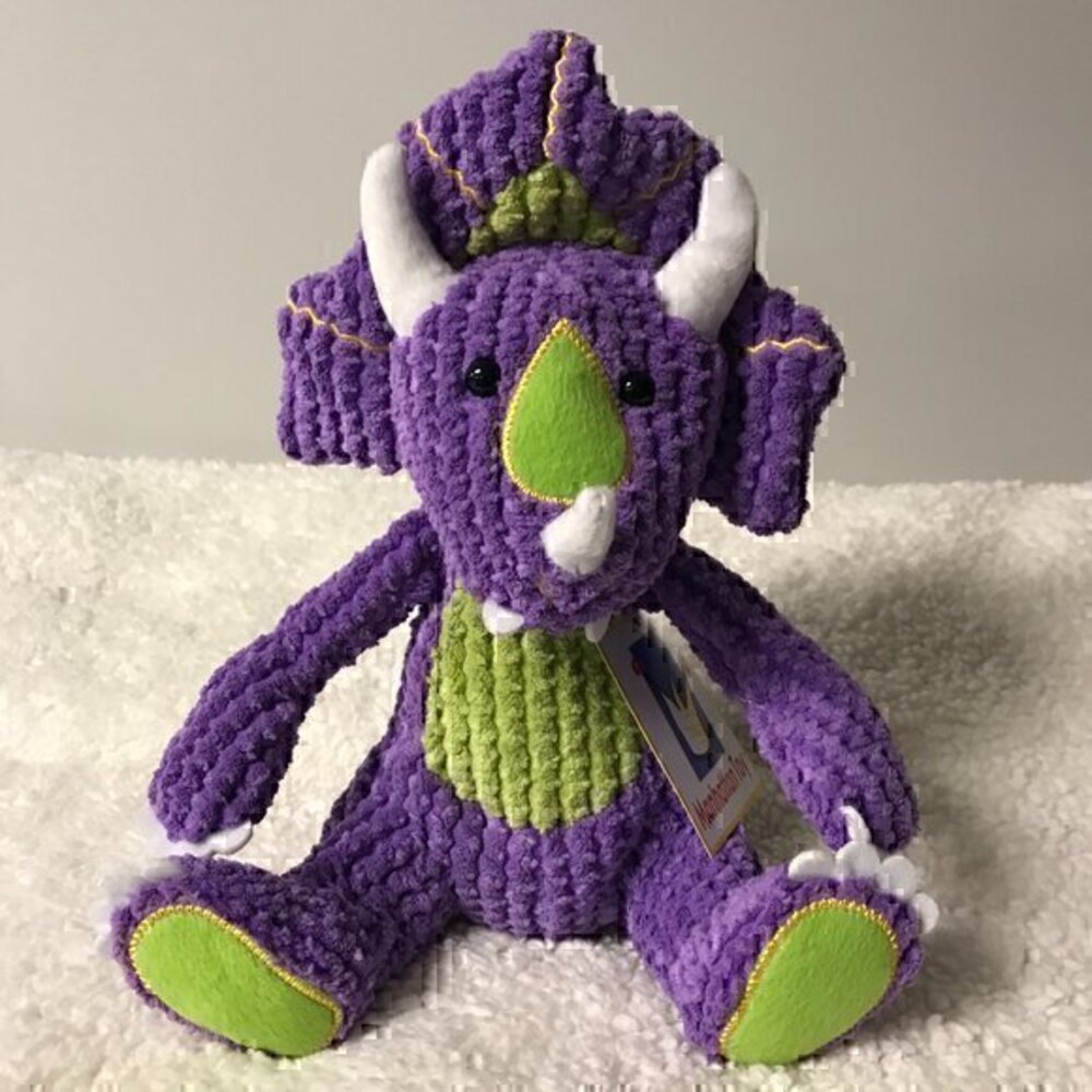 Manhattan Toy Dinoz Cera Jr. Dinosaur Chenille Soft Plush Toy
